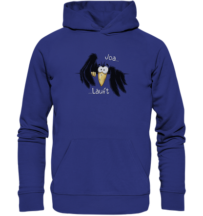 Joa Läuft Krähe gechillter Rabe - Organic Hoodie