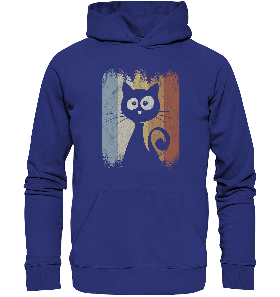 Retro Katze Silhouette - Organic Hoodie
