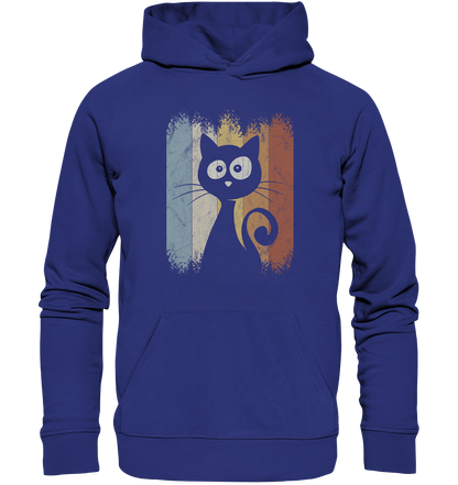 Retro Katze Silhouette - Organic Hoodie