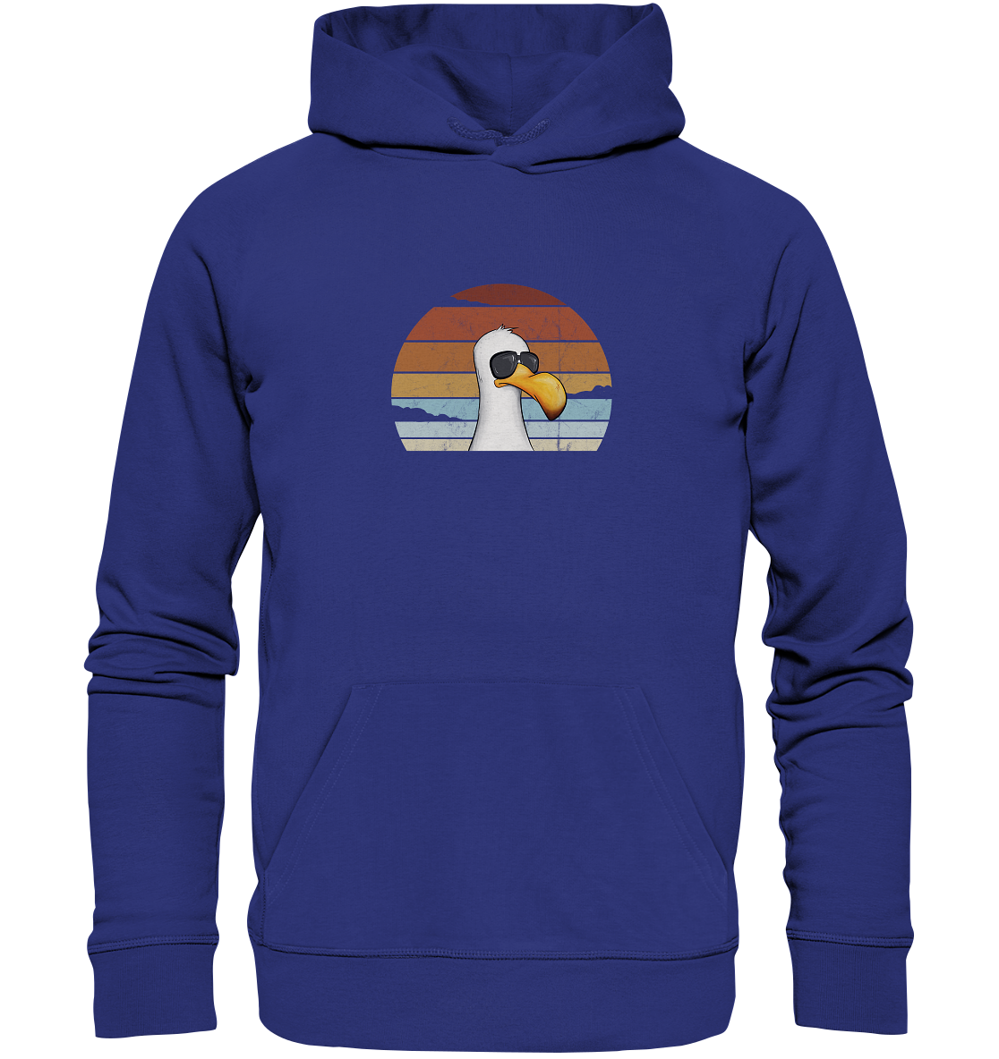 Cool lässige Retro Möwe - Organic Hoodie