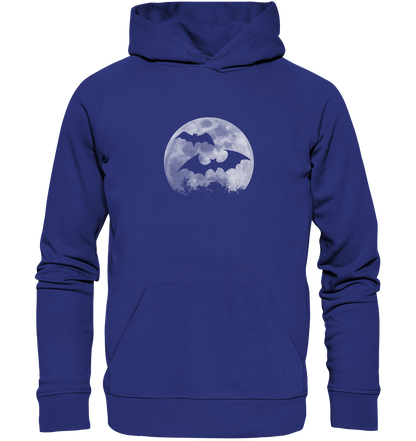 Fledermaus Silhouetten bei Vollmond - Organic Hoodie