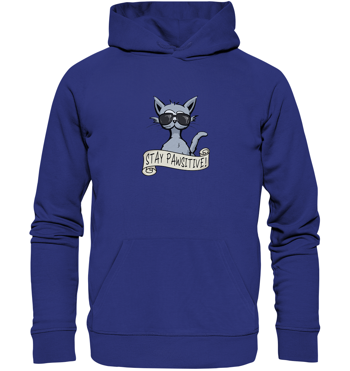 Stay Pawsitive Bleib lässig Hipster Katze - Organic Hoodie