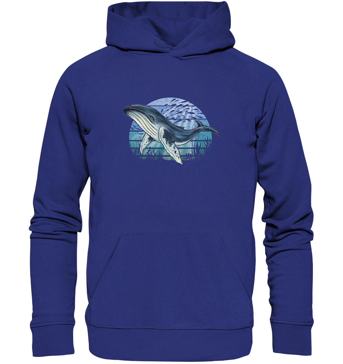 Retro Unterwasser Buckelwal - Organic Hoodie
