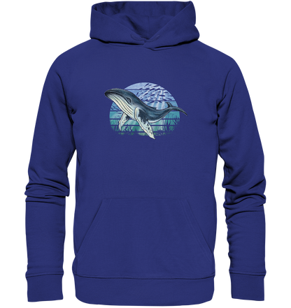 Retro Unterwasser Buckelwal - Organic Hoodie