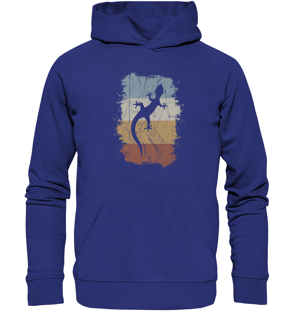 Retro Gecko Salamander Silhouette - Organic Hoodie