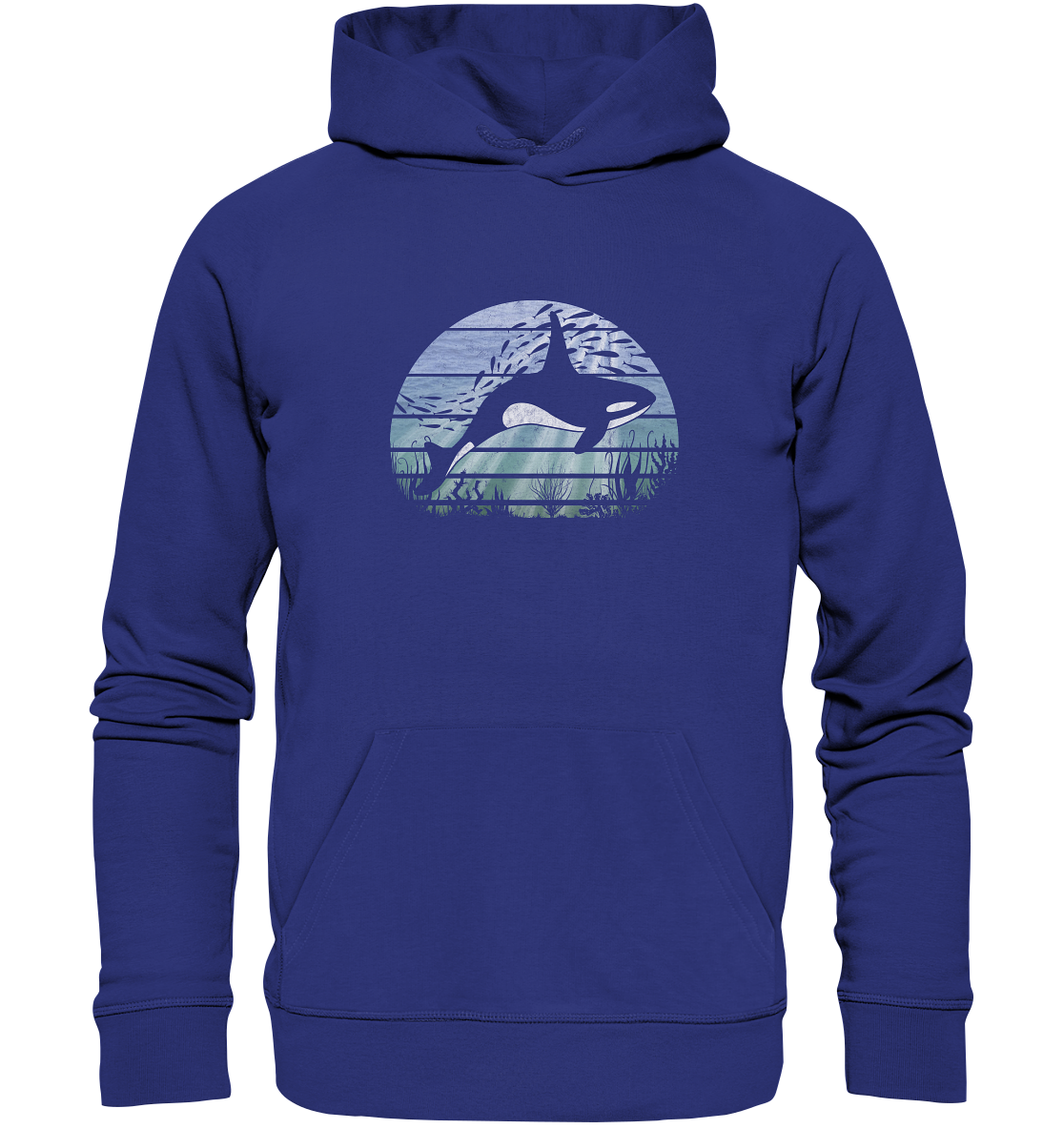 Retro Tiefsee Schwertwal Orca - Organic Hoodie