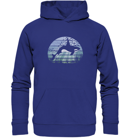 Retro Tiefsee Schwertwal Orca - Organic Hoodie