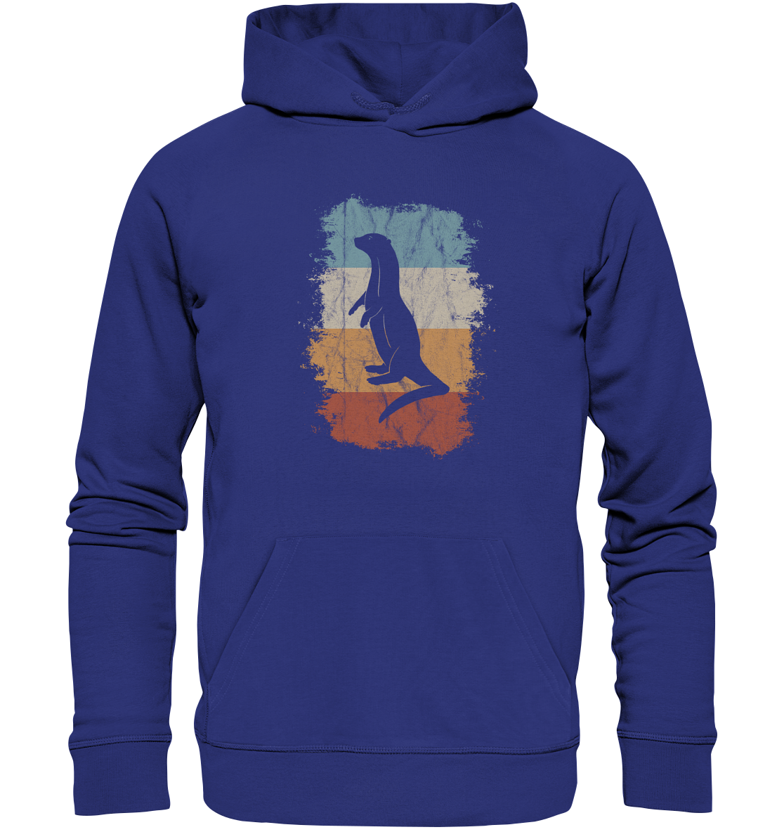Retro Otter Fischotter Silhouette - Organic Hoodie