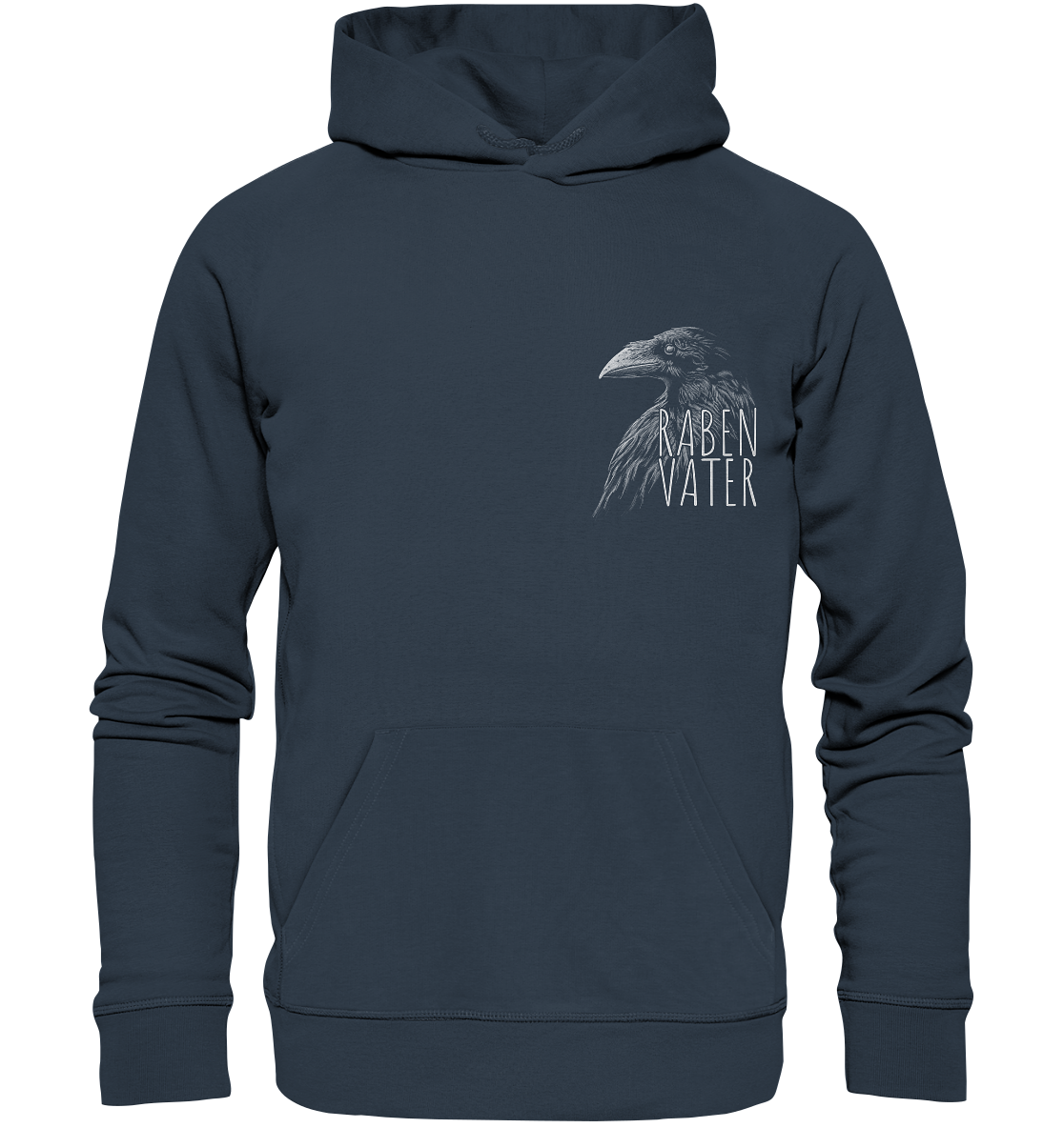 Rabenvater schwarzer Rabe Krähe - Organic Hoodie