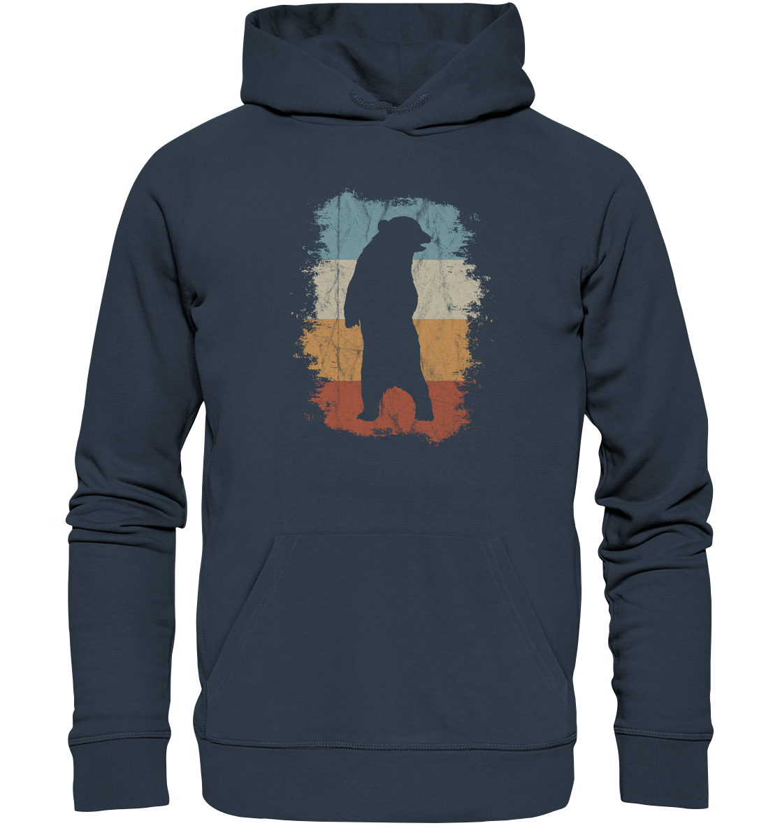 Retro Bären-Silhouette - Organic Hoodie
