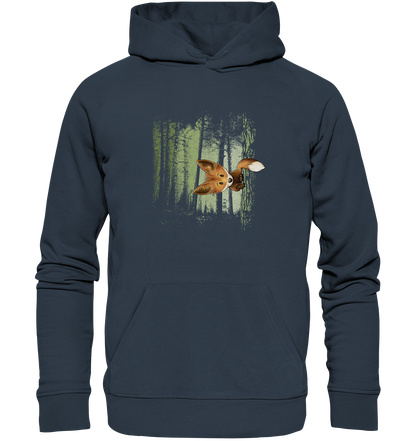 Fuchs im Zwielicht-Wald - Organic Hoodie