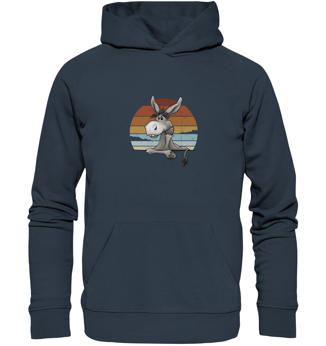 Lässiges Maultier Retro Esel - Organic Hoodie