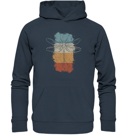 Retro Kunst Libelle | Vintage Dragonfly - Organic Hoodie