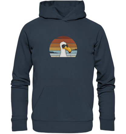 Cool lässige Retro Möwe - Organic Hoodie