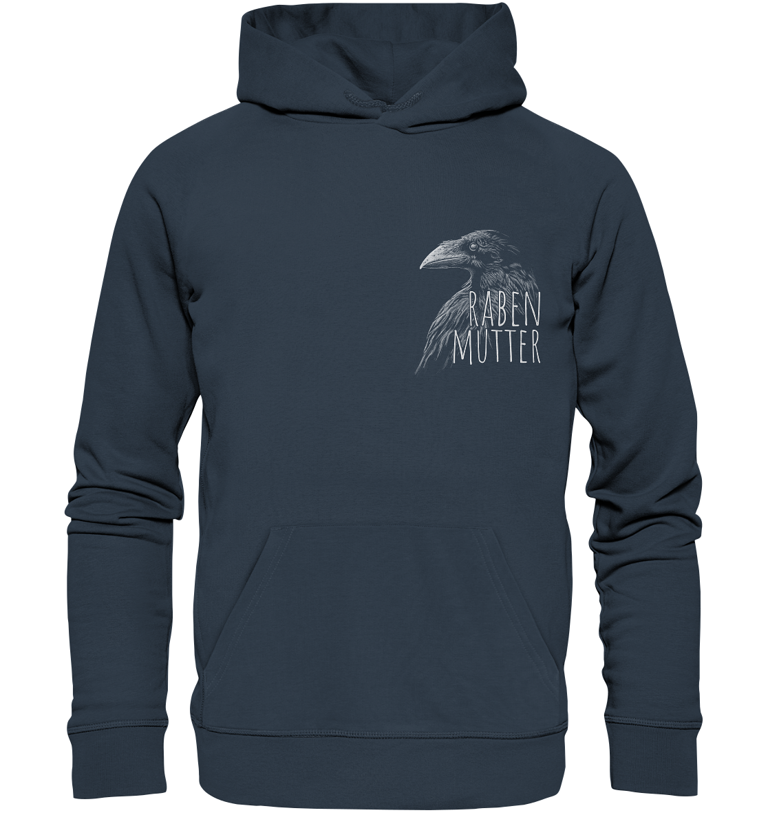 Rabenmutter schwarze Krähe Rabe - Organic Hoodie