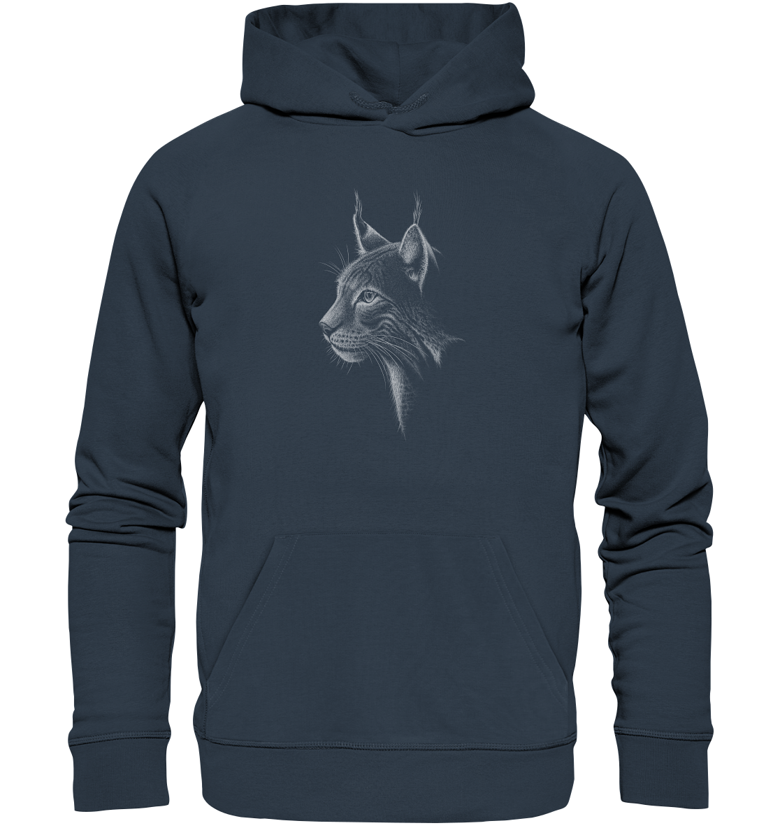 Luchs Kritzelkunst Wildkatze Illustration - Organic Hoodie