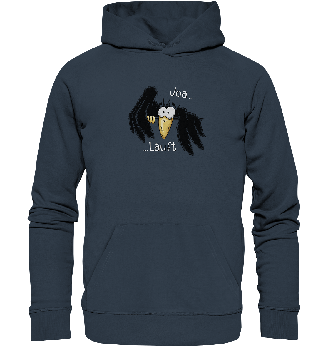 Joa Läuft Krähe gechillter Rabe - Organic Hoodie
