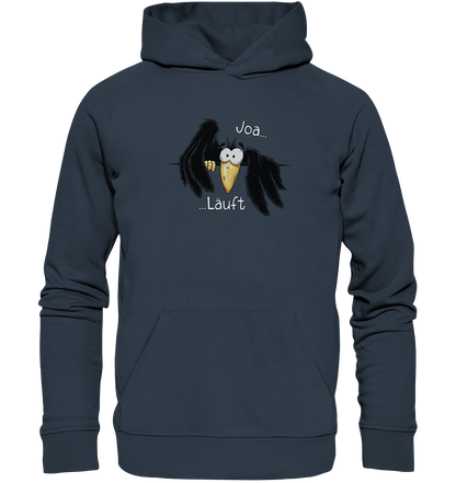 Joa Läuft Krähe gechillter Rabe - Organic Hoodie