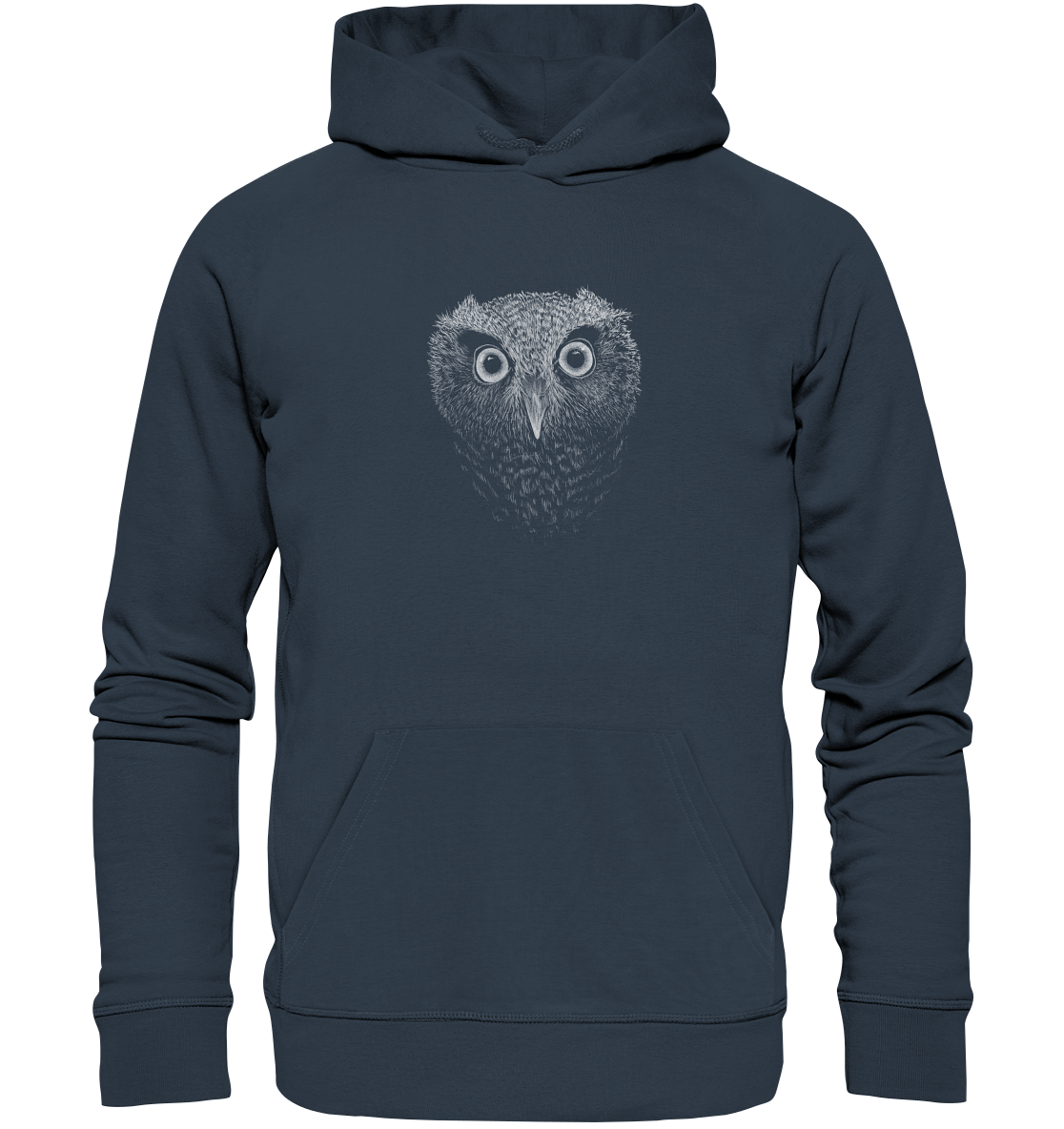 Eule Kritzelkunst Illustration - Organic Hoodie