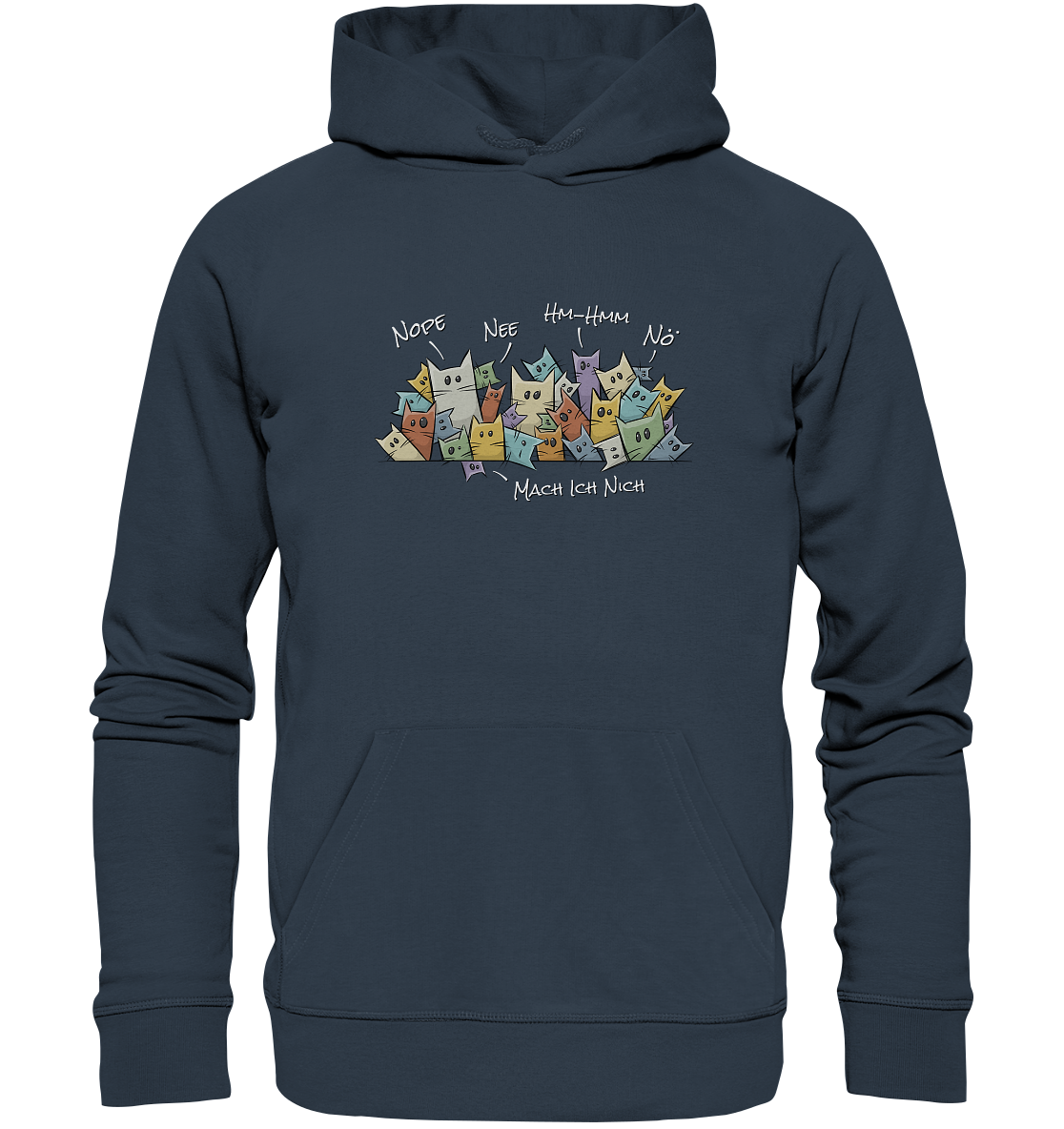 Nope, Nee, Nö Katzen - Organic Hoodie