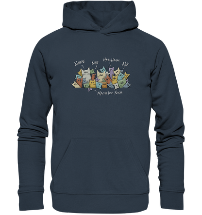 Nope, Nee, Nö Katzen - Organic Hoodie
