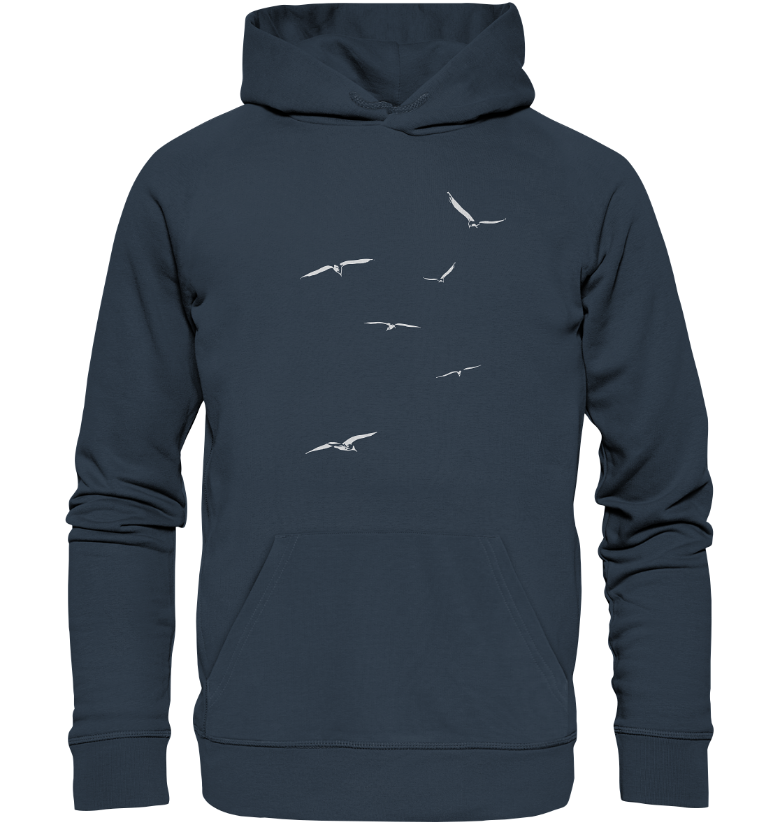 Vogelschwarm – Traum vom Fliegen - Organic Hoodie