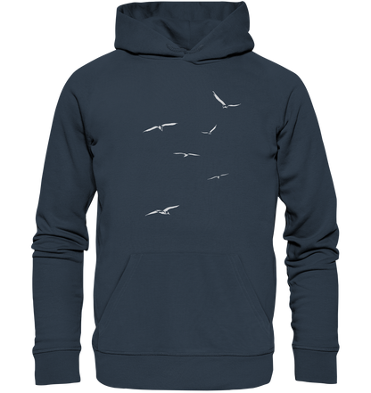 Vogelschwarm – Traum vom Fliegen - Organic Hoodie