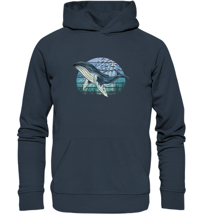 Retro Unterwasser Buckelwal - Organic Hoodie