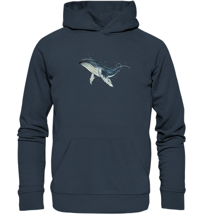 Tiefsee Ozean-Riese Buckelwal - Organic Hoodie