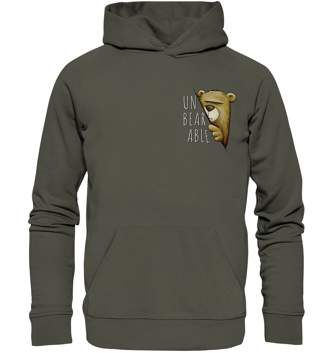 Unbearable – Unerträglich Bär - Organic Hoodie