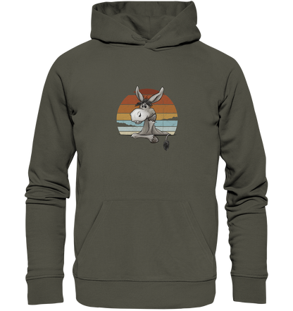 Lässiges Maultier Retro Esel - Organic Hoodie