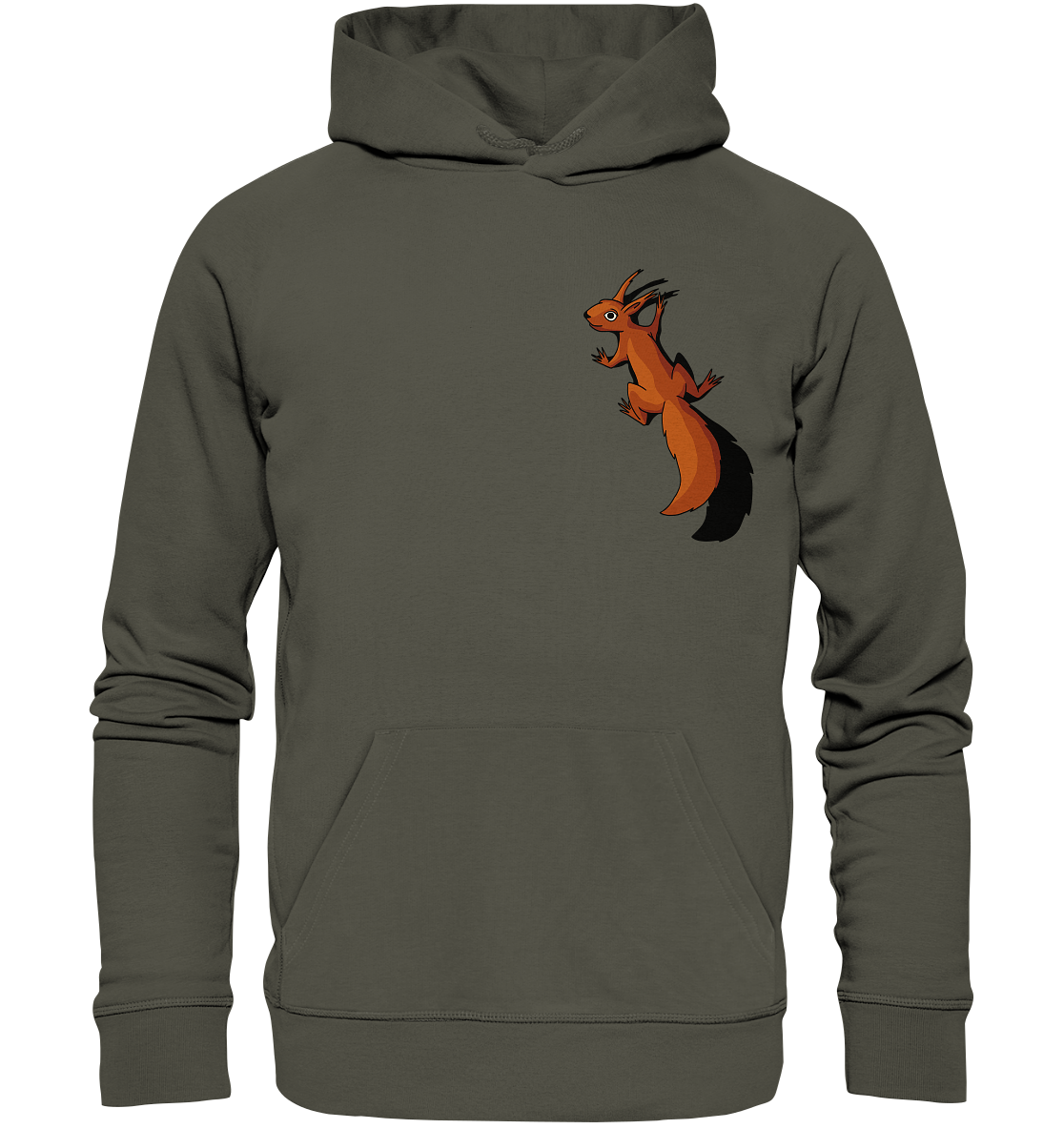 Süßes Eichhörnchen klettert - Organic Hoodie