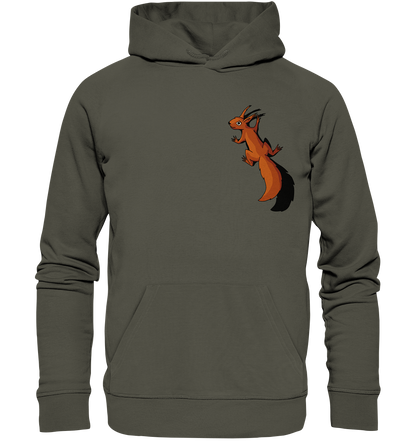 Süßes Eichhörnchen klettert - Organic Hoodie