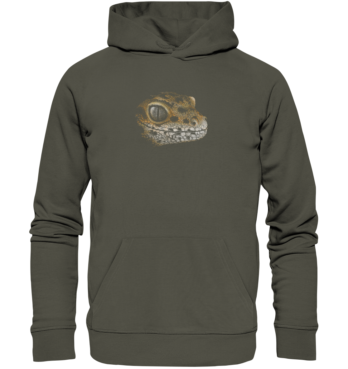 Leopard Gecko Skizze Kritzelkunst - Organic Hoodie