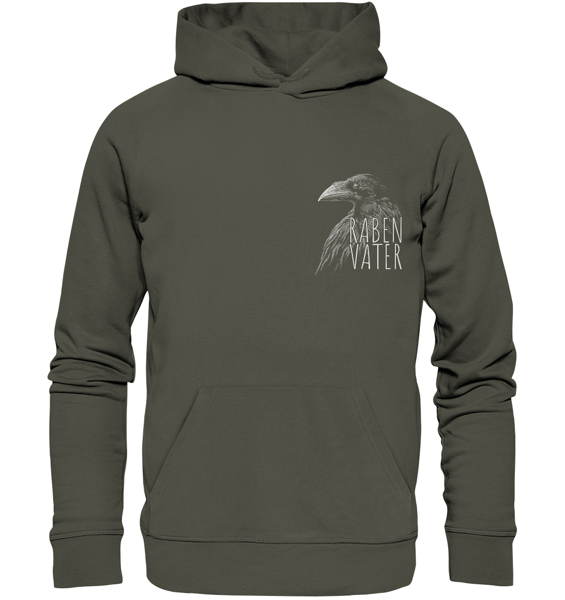 Rabenvater schwarzer Rabe Krähe - Organic Hoodie