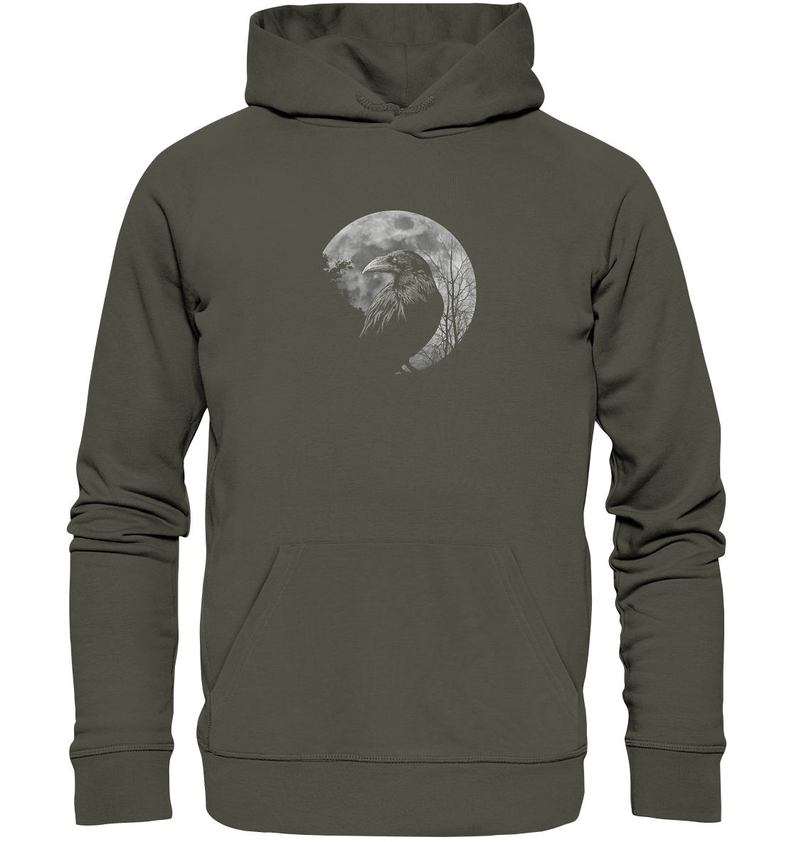 Vollmond-Rabe - Organic Hoodie