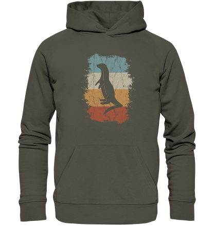 Retro Otter Fischotter Silhouette - Organic Hoodie