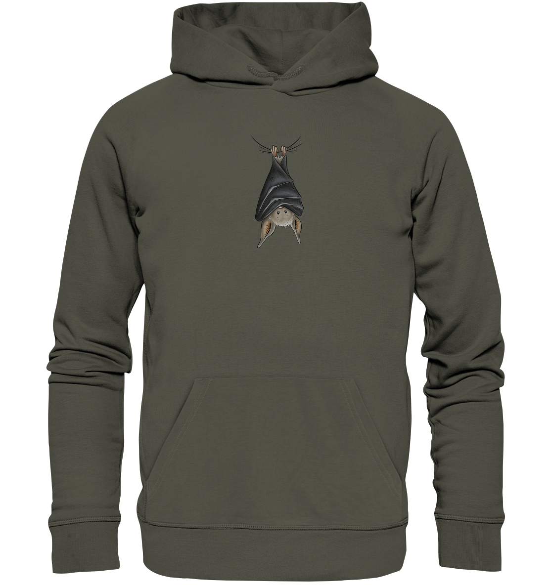 Lustig chillende Fledermaus - Organic Hoodie