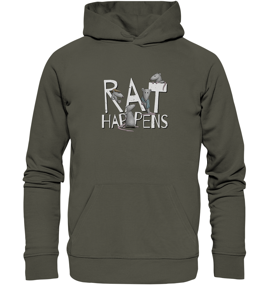 Rat Happens Ratten - Organic Hoodie