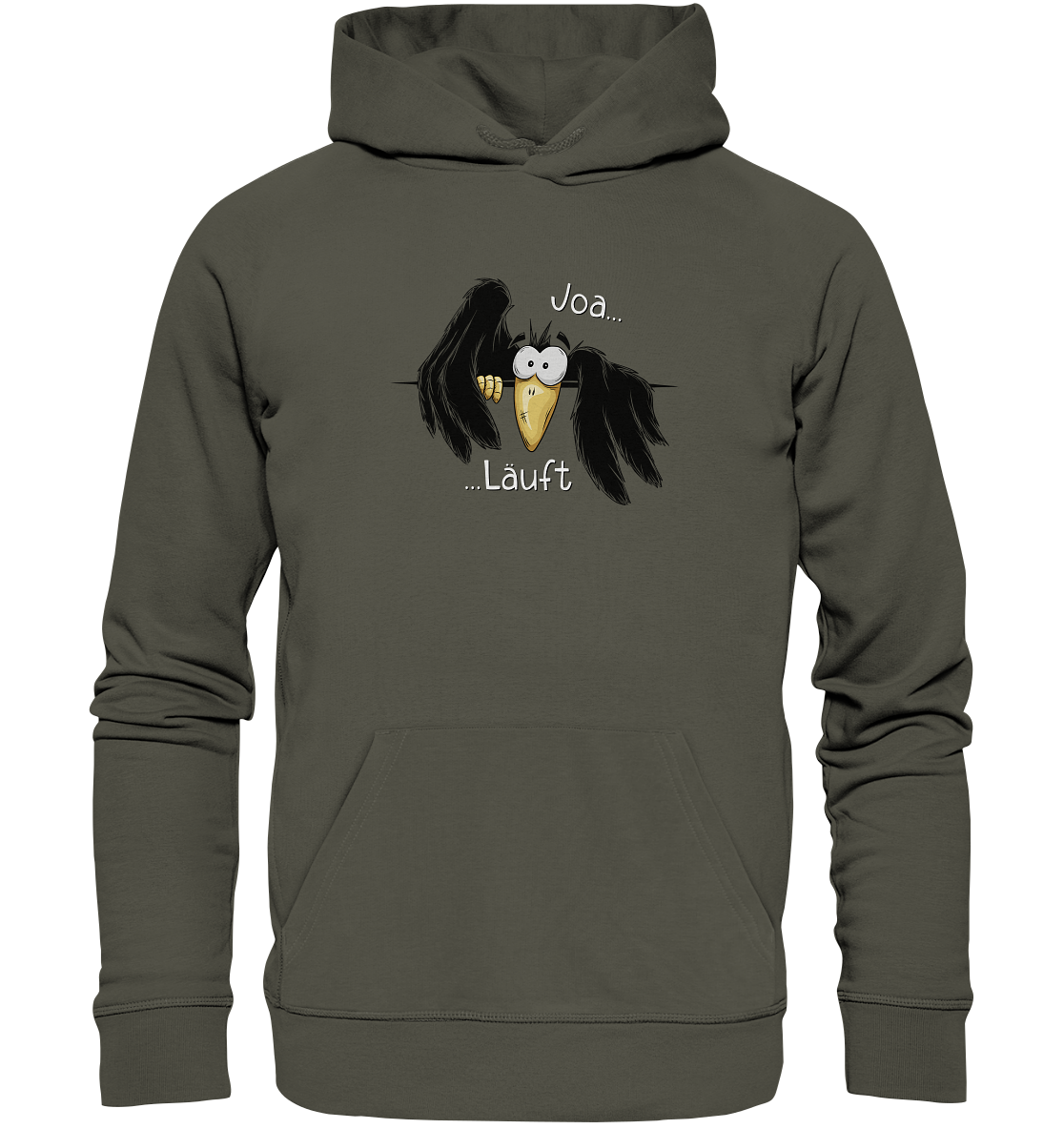 Joa Läuft Krähe gechillter Rabe - Organic Hoodie