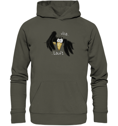 Joa Läuft Krähe gechillter Rabe - Organic Hoodie