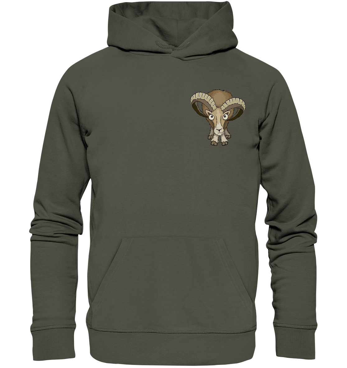 Bockiges Mufflon Widder Schafbock - Organic Hoodie
