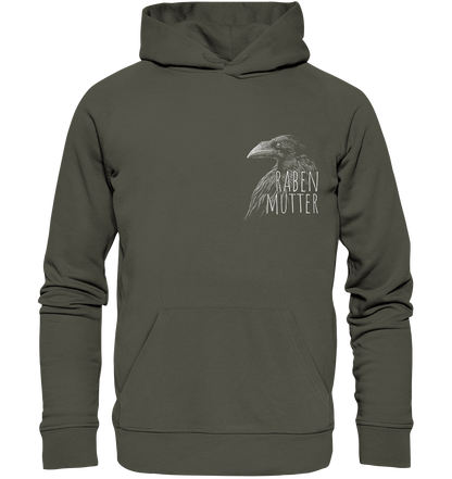 Rabenmutter schwarze Krähe Rabe - Organic Hoodie