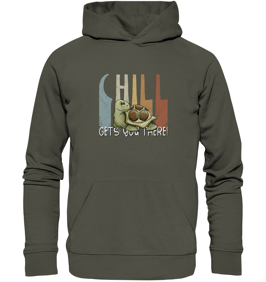 Gechillt gemütliche Schildkröte - Organic Hoodie