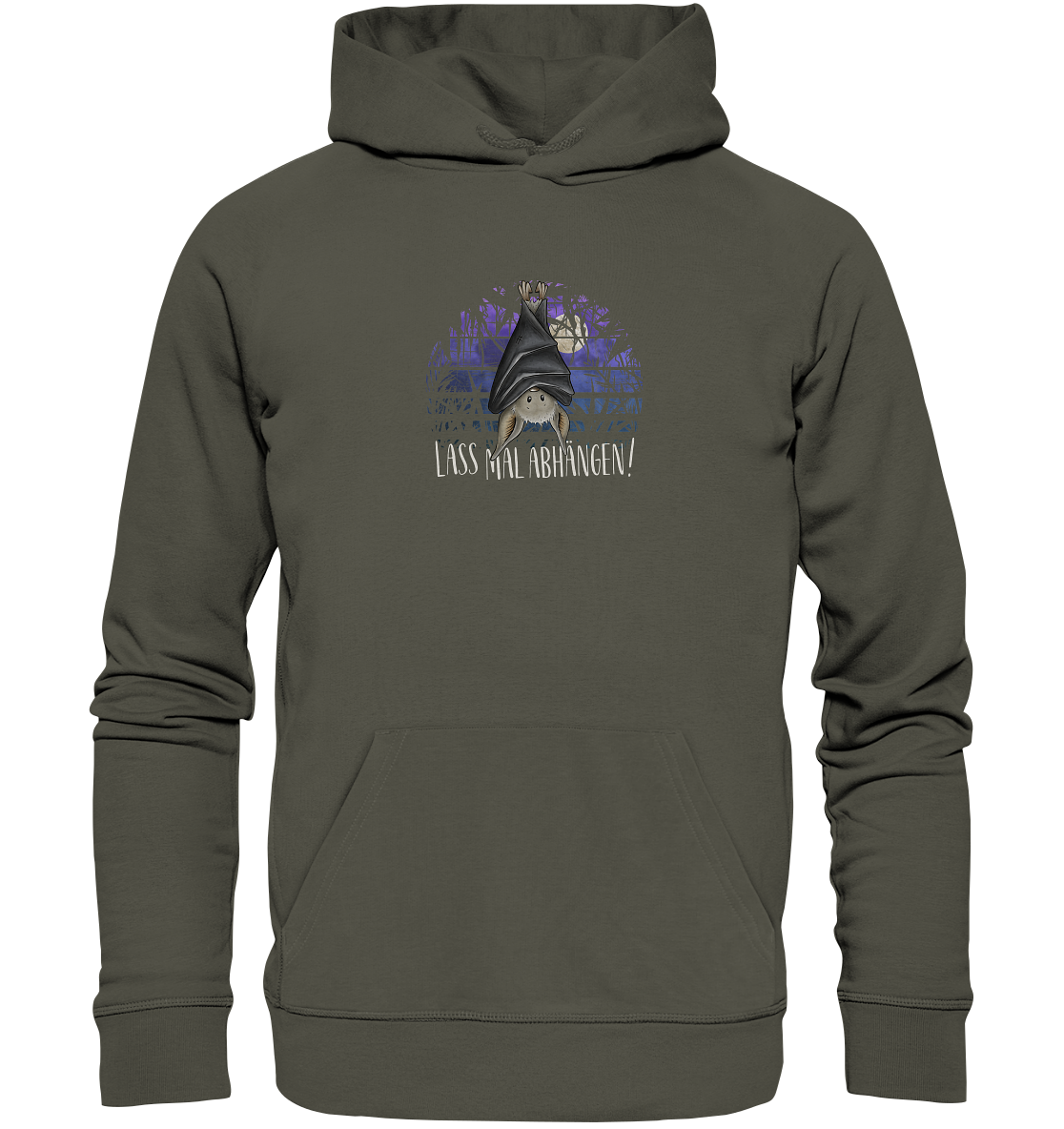 Lass mal abhängen Fledermaus - Organic Hoodie