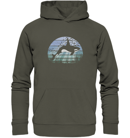 Retro Tiefsee Schwertwal Orca - Organic Hoodie