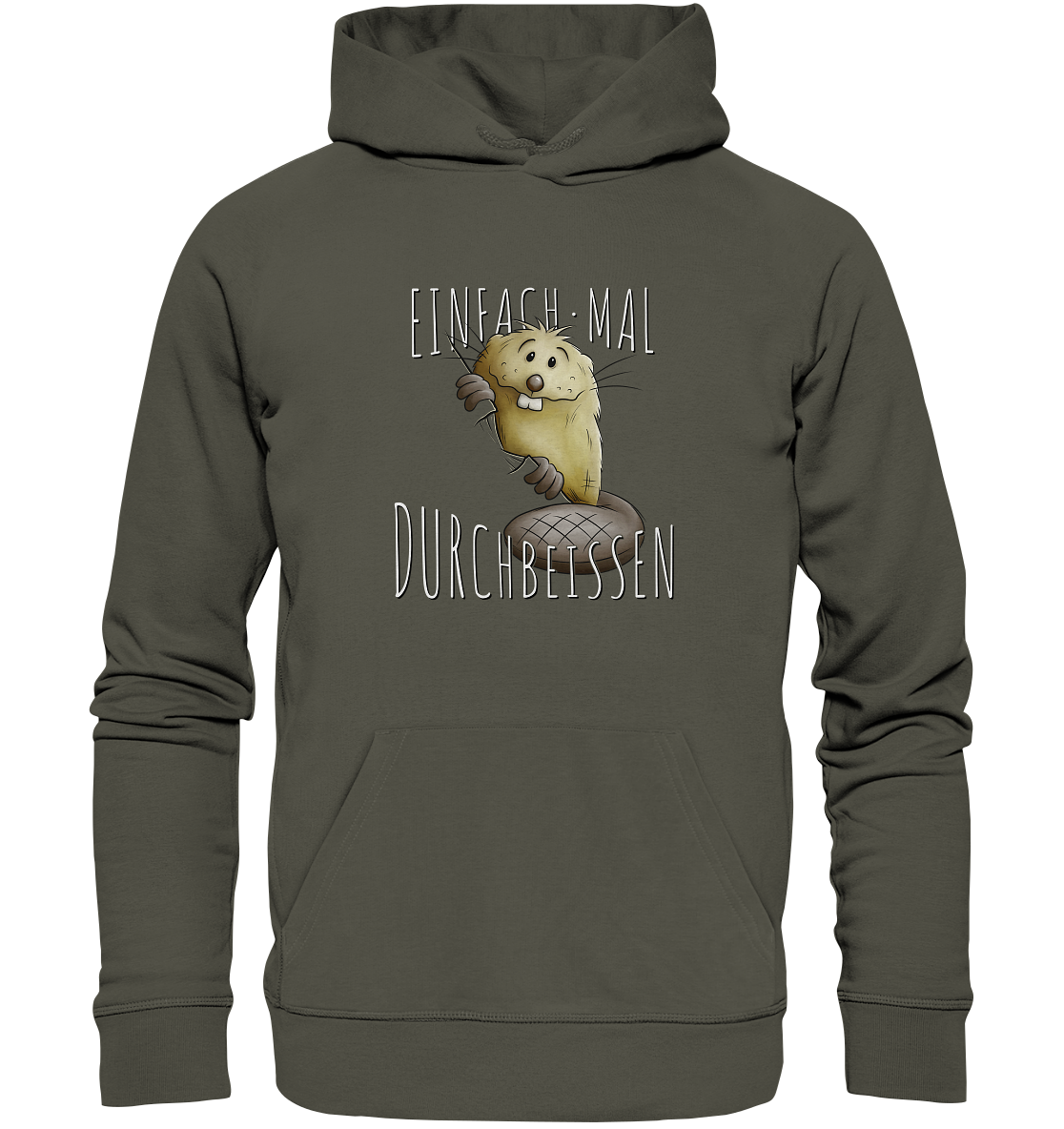 Einfach mal Durchbeissen Biber - Organic Hoodie