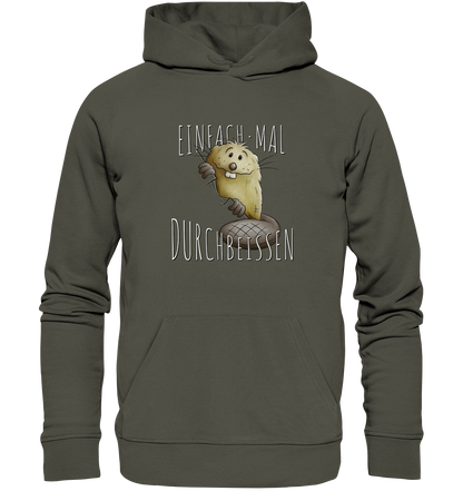 Einfach mal Durchbeissen Biber - Organic Hoodie