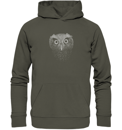 Eule Kritzelkunst Illustration - Organic Hoodie