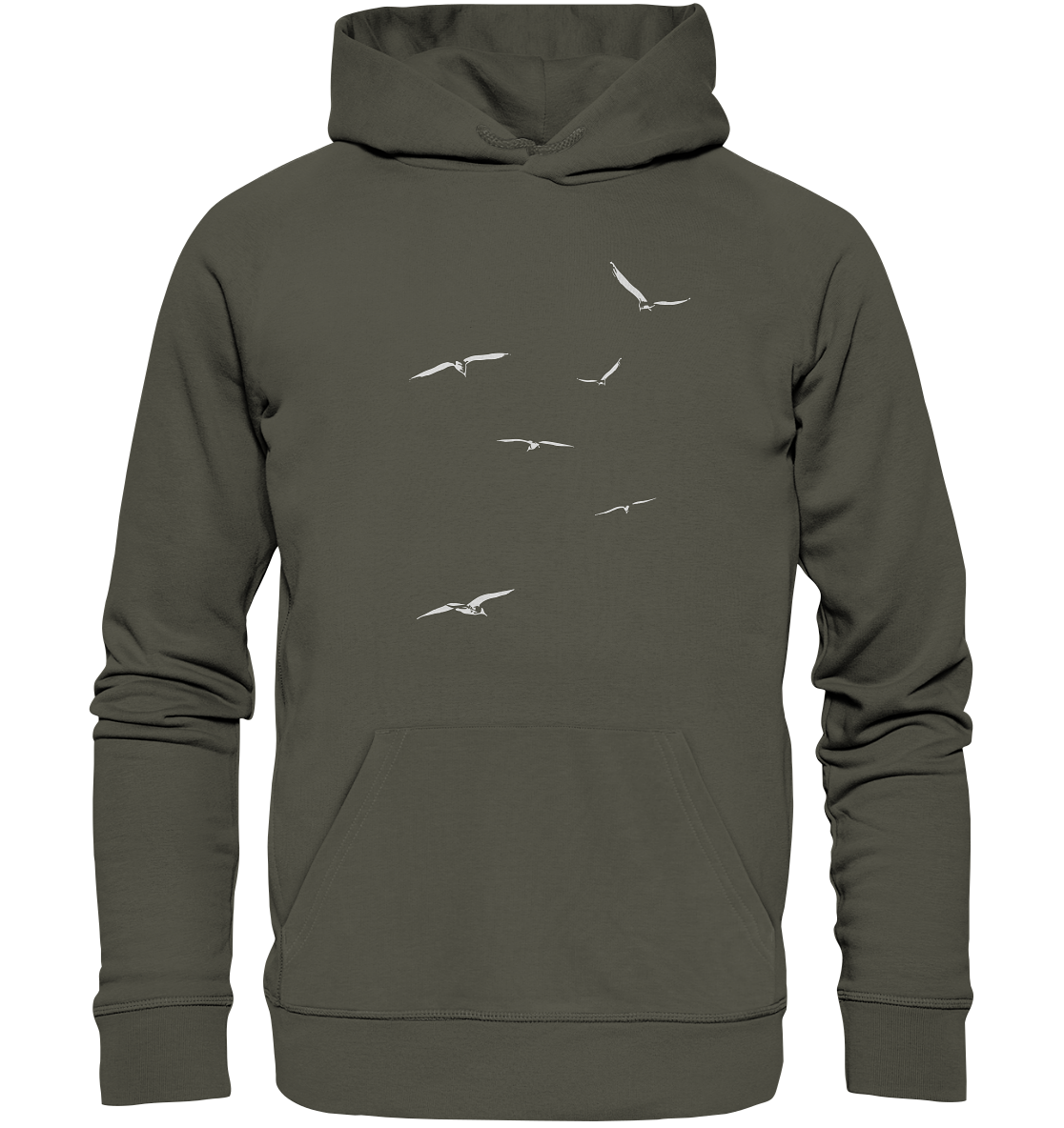 Vogelschwarm – Traum vom Fliegen - Organic Hoodie